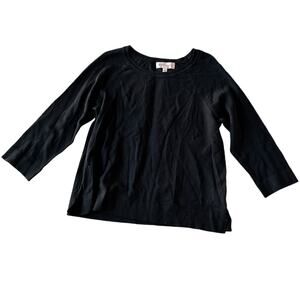 Womens Sweater Size Large Black Pull On Casual Everyday Winter Ready